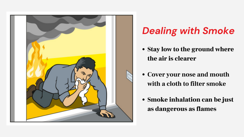 fire safety: dealing with smoke infographic