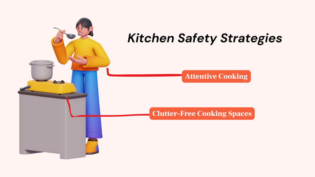 kitchen safety strategies infographic