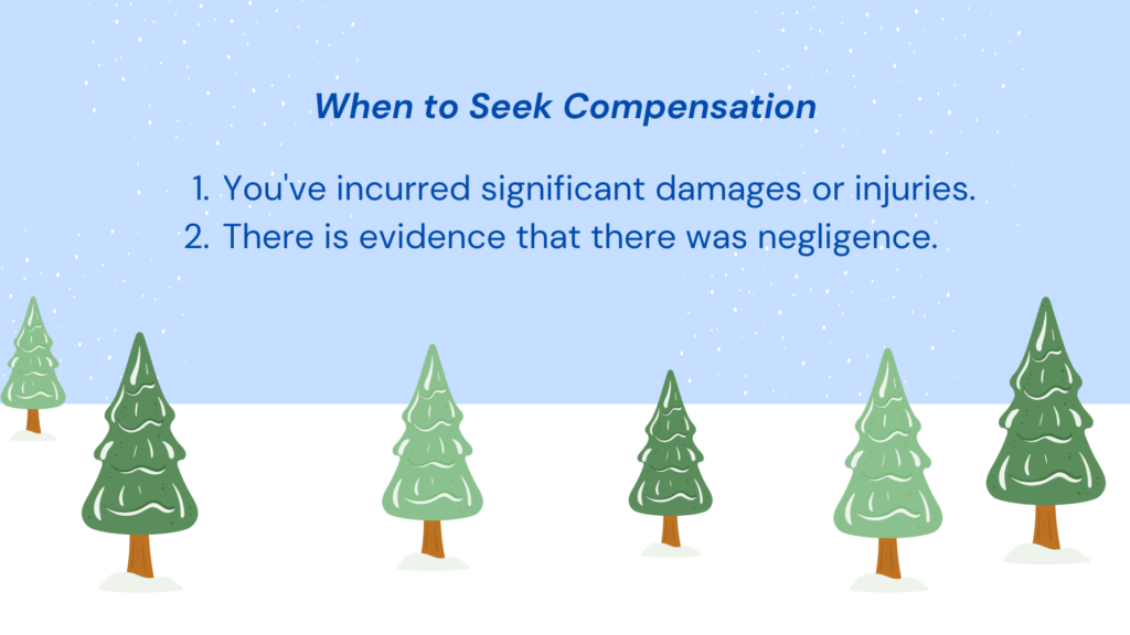 When to seek compensation infographic