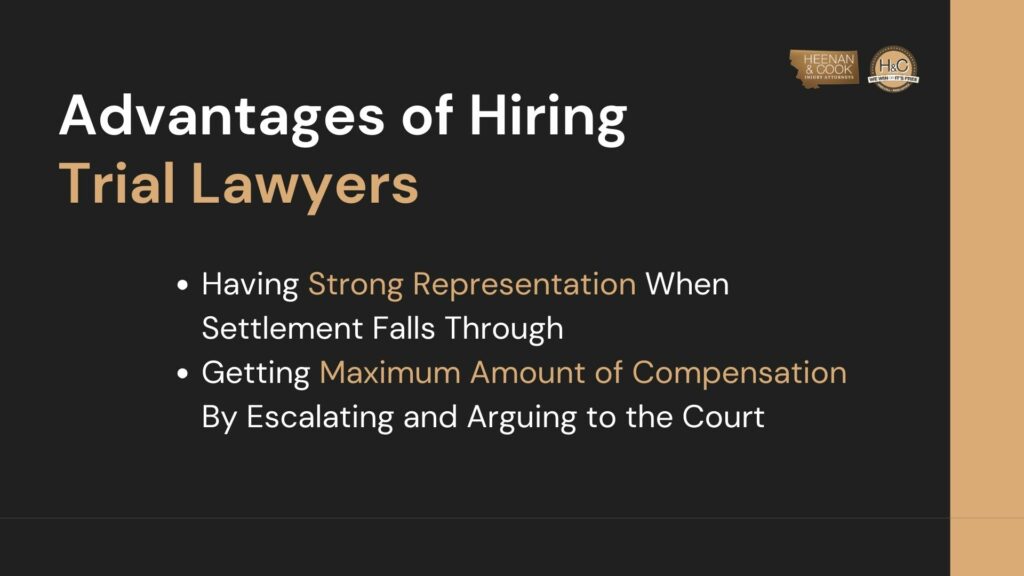 bullet points of advantages of hiring a trial lawyer in your personal injury claim